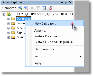 Configurando Microsoft SQL 3.1 9 Creación de las bases de datos 1.