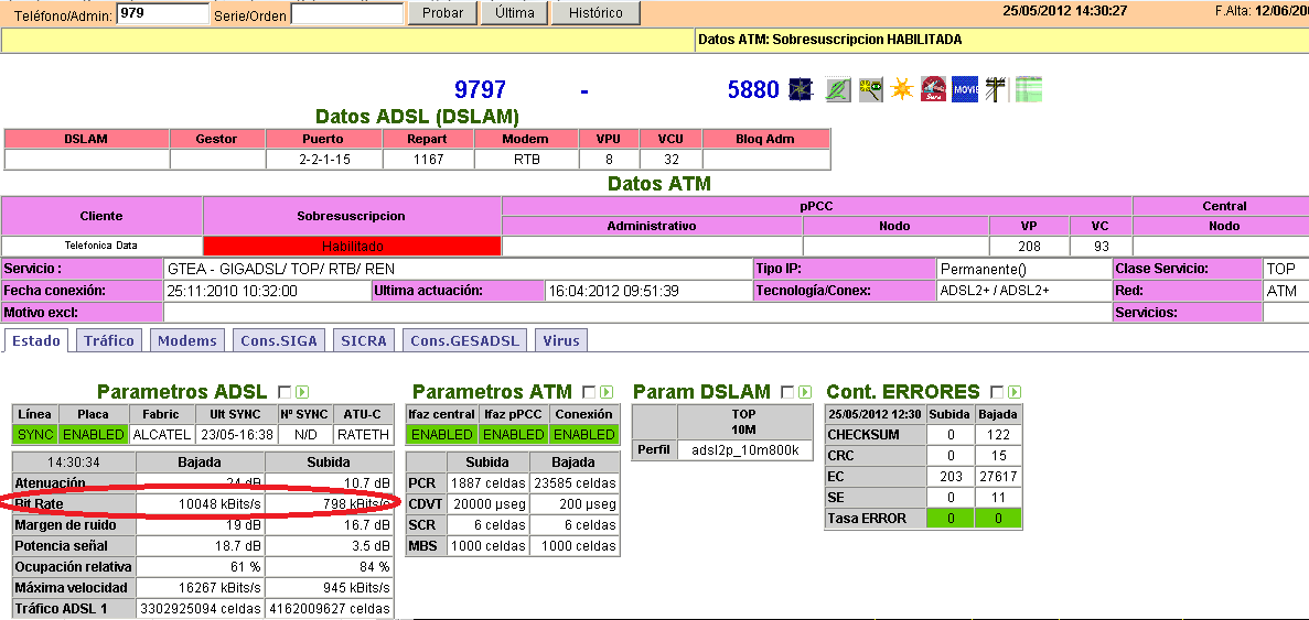 levantadas y la interfaz DIALER de la RDSI backup esté en modo STANDBY, para que el tráfico se curse a través de la ATM: 2- Se lanzará un ping al CPD de Bilbao para verificar la conectividad y que no