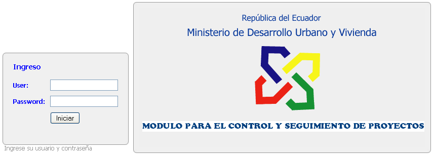 ANEXO C MANUAL DE USUARIO PARA EL MÓDULO DE CONTROL Y SEGUIMIENTO DE PROYECTOS DE VIVIENDA RURAL URBANO MARGINAL.