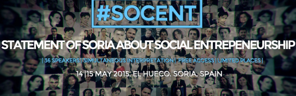 Publicado el 22/05/2015 13:05 SOBRE EMPRENDIMIENTO SOCIAL En este mes de Mayo ha tenido lugar en Soria un encuentro muy interesante sobre emprendimiento social.