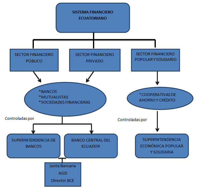 Figura 1: Estructura del Sistema Financiero Ecuatoriano SECTOR FINANCIERO PÚBLICO Son instituciones en donde el Estado es el dueño de la totalidad de su patrimonio y como tal, conforma su Directorio