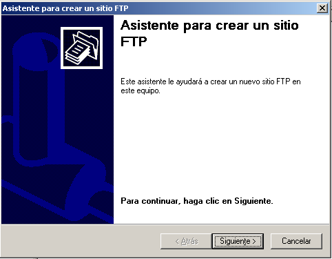 Configuración del servidor FTP 1- Haz un click derecho encima de Sitios FTP, elige Nuevo Sitio