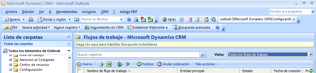 Workflows Con la herramienta de Workflows incluida en Microsoft CRM se pueden