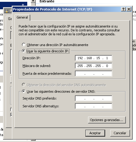 VPN sobre red local a) Instalación de un servidor VPN en Windows XP/7/ Windows 2003/2008 Server.