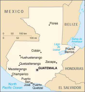 1. Información general Guatemala se encuentra ubicado en América Central.