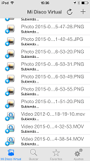 Instrucciones para subir fotos desde tu iphone, ipad, ipod a tu Disco Duro Virtual.