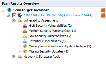 7.1.3 Evaluación de vulnerabilidades Captura de pantalla 82: Modo de evaluación de vulnerabilidades Haga clic en cualquiera de los nodos de Vulnerability Assessment para ver las vulnerabilidades de