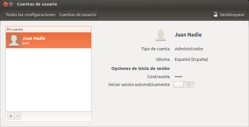 . Usuarios y grupos Cuentas de usuario Cuando se instala Ubuntu, se configura automáticamente para ser usado por una sola persona.