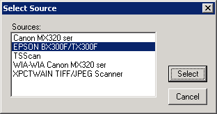Si yo abro la selección de escáner en mi servidor terminal con TSScan instalado recibiré la siguiente lista de escáneres: Como usted probablemente puede ver, la lista es idéntica excepto por que