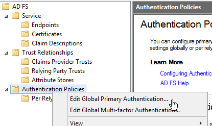 usuarios 3 opciones Active Directory LDAP SQL Authentication policies aquí activamos el