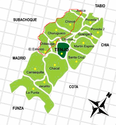 2.1.2 TAMAÑO DEL ÁREA E IDENTIFICACIÓN DE PREDIOS En el Mapa 3 se encuentra marcada con color rojo, la zona montañosa del municipio, la cual comprende 5 veredas donde se desarrolla el proyecto basado