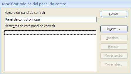 Panel de Control El panel de control es un formulario destinado a ofrecer al usuario de una base de datos, accesos directos, en forma de botones de comando, a los objetos dentro de los cuales deberá