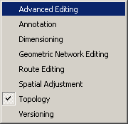 145 Otras herramientas de modificación: Advanced Editing ArcMap 9.