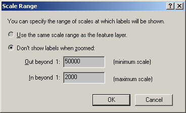 32 Visibilidad por escalas (Label visibility): Por defecto, la visibilidad de las etiquetas está controlada por la definición de visibilidad del layer asociado.
