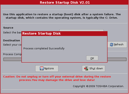 32 Using Startup Disk Restore 8 If the Backup Set is password protected you will need to input the password. If you input the incorrect password three times, your password hint will be displayed.