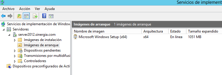 Instalaremos ahora el servicio WDS para transferir por multicast la imagen de Windows desktop a los equipos clientes ya montados, para ello usaremos las imágenes WIM de Windows 7 Professional que