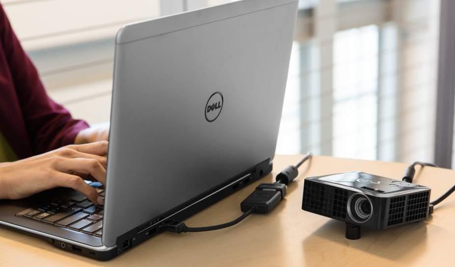 Soluciones de conectividad Dell Cables Mejora tu experiencia visual con los cables marca Dell que garantizan la compatibilidad entre tu sistema portátil y una pantalla, proyector u otro dispositivo