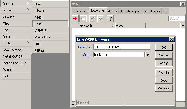 Configuración OSPF Agrega la red correcta