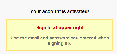 la cuenta, usa tu email y el password que seleccionaste para ingresar -