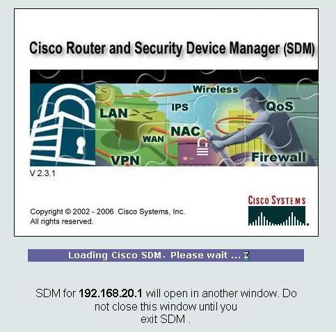 Seleccione Cisco Router and Security Device Manager Abra Internet Explorer y especifique la dirección IP para R2 en la barra de dirección.
