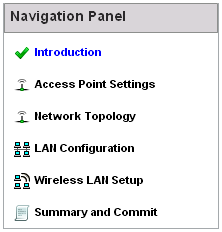 Guía de instalación 33 Utilice las opciones del campo Choose One type to Setup the Access Point (Elegir tipo para configurar el punto de acceso) para seleccionar el tipo de asistente que va a