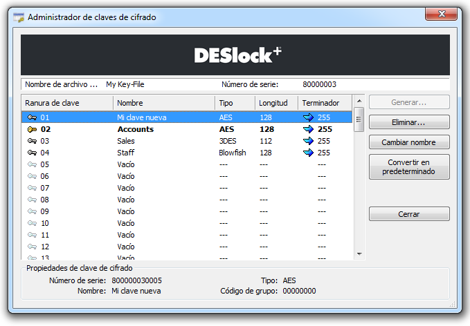 Uso de DESlock+ 4.