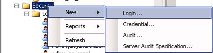 2 Haz clic en la carpeta correspondiente a la base de datos donde crearas el Usuario Único, como se muestra a continuación.