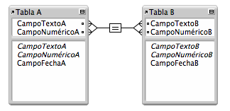 Capítulo 4 Trabajar con tablas y archivos relacionados 117 El campo ID de cliente es el campo coincidente en la relación entre las dos tablas.
