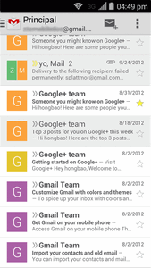 Accede a Gmail Accede a tu cuenta de Gmail personal, directamente desde tu teléfono. 1. En la pantalla de inicio, toca > Gmail. 2.