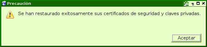 Luego hay que instalar el certificado de cliente, desde al ficha de Sus certificados. Al dar clic sobre el botón importar habrá que buscar el certificado del archivo p12.