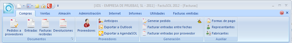 FactuSOL 2012 Compras 36 Compras Tendrá la posibilidad de hacer una revisión ortográfica en las líneas de detalle de los documentos de compras, tanto en Microsoft Office WORD como en OpenOffice.