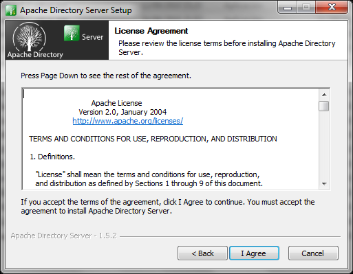 Apache Directory Server (ADS) La instalación se la realiza con todos los parámetros por defecto para el entorno de desarrollo.