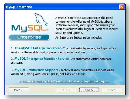 aplicaciones de MySQL Enterprise, como MySQL Enterprise Server, MySQL