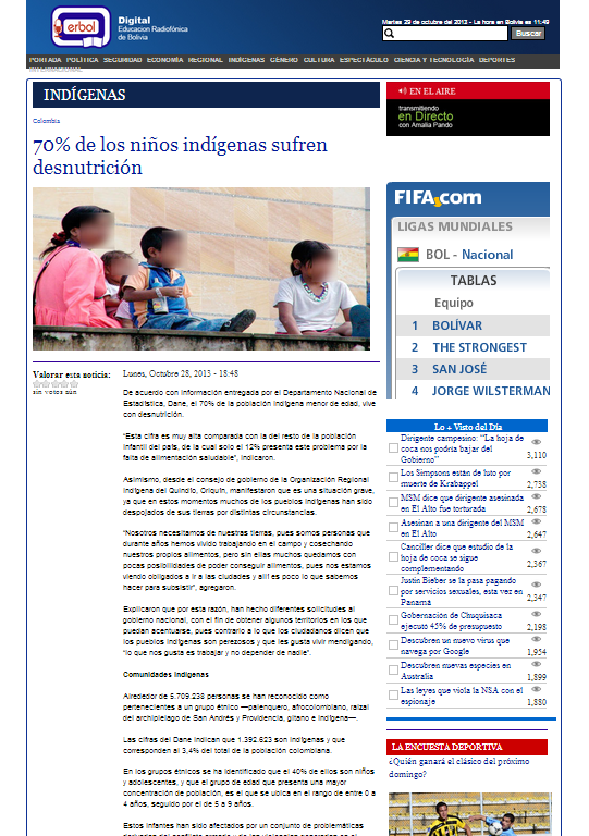 bo/noticia/indigenas/28102013/70_de_los_ninos_indigenas_sufren_desnu tricion TEXTO COMPLETO De acuerdo con información entregada por el Departamento