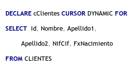 Tipos de Cursores ODBC y ADO definen cuatro tipos de cursores admitidos por MicrosoftSQL Server.
