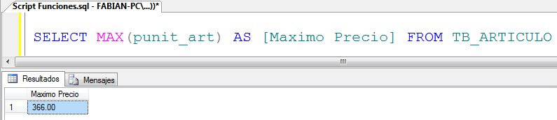 SQL COUNT(*) Sintaxis La función COUNT(*) retorna el número de registros en la tabla: SELECT COUNT(*) FROM table_name Contar el número de registros de la tabla TB_ARTICULO: COUNT (DISTINCT