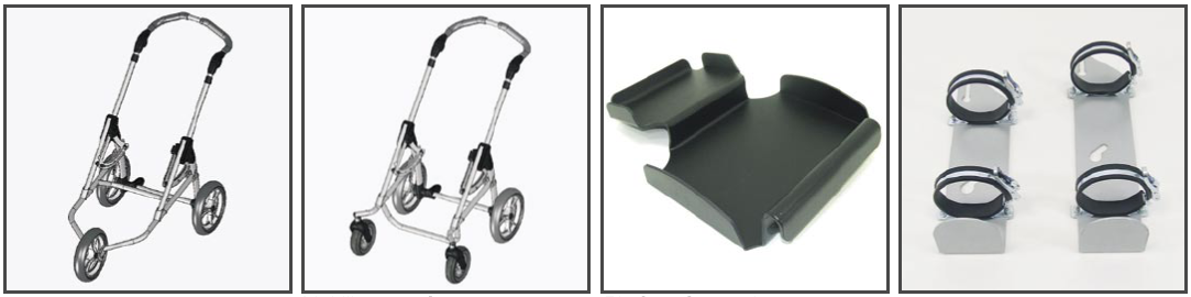 BINGO Evolution accesorios Capota con adaptador y cubierta para lluvia Plataforma para niño Kiddy MAXI Plataforma para niño Buggy Accesorio y bolsa para pañal. Negra Accesorio y bolsa para pañal.