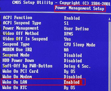 3.8 Wake On LAN El soporte de Encendido por Red viene implementado en el ordenador.