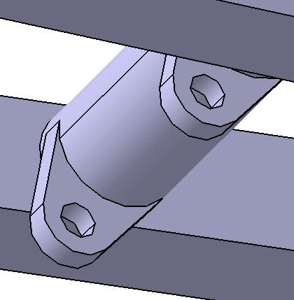 La colocación de este agarre debe cumplir dos condiciones más, la primera es que el centro de los agujeros deben distar 230mm del centro del eje del agarre al chasis para mantener las dimensiones