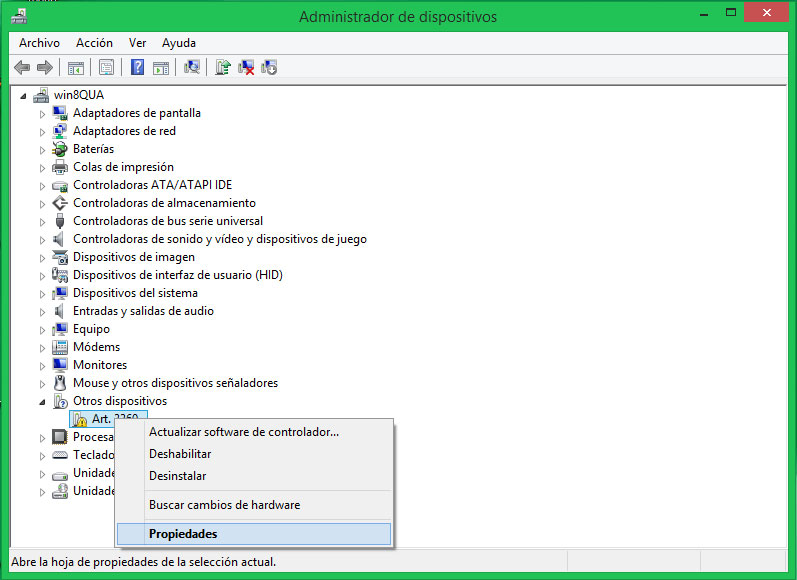2 1 ES Instalación del controlador (válido para Windows 7 y para Windows 8) 1.
