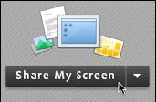 Pulsaremos sobre Share My Screen en el pod (ventana) Share (compartir). 2. En la pantalla Start Screen Sharing, seleccionaremos Desktop (escritorio).