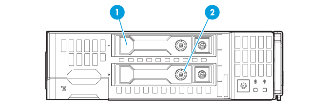 Subsistema Controladoras HP Flexible Smart Array/Smart SAS HBA extraíbles Ranuras PCIe de la placa del sistema Panel posterior de alimentación o placa posterior de almacenamiento Fuente de