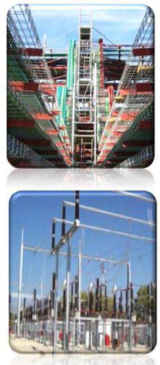 Instalaciones e infraestructuras Capacidades MEI Ejecución de grandes infraestructuras industriales de electricidad e instrumentación así como la construcción de subestaciones eléctricas y los
