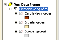 10. Insertar un nuevo Marco de Datos ( Data Frame ). En este paso usted incorporará un mapa de ubicación relativa para situar la región en un contexto geográfico más amplio.