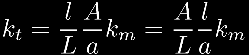Deformación Elastica Si las constante de Hook microscópica k_m de cada "resorte" son iguales tendremos que la constante total por largo