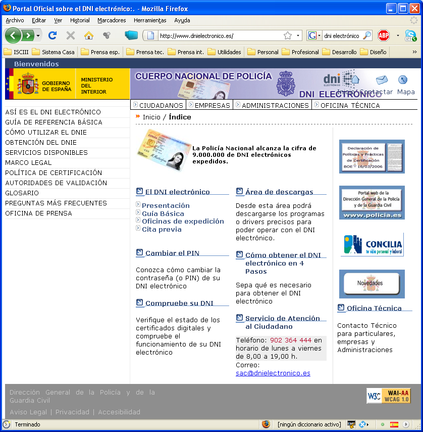 78 5.2 El Portal del DNIe En España el DNIe se expide desde marzo del año 2006.