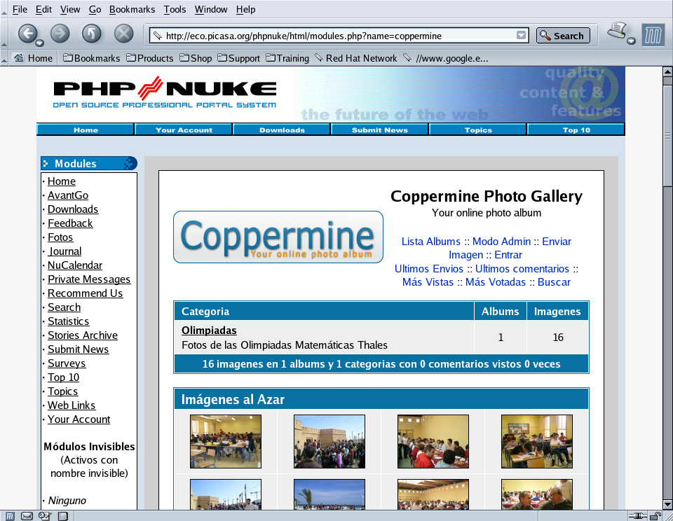 Thales-CICA 2005 PHP-Nuke Página 106 El resultado se puede comprobar en la captura que sigue.