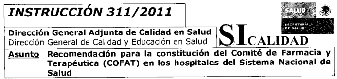 hospitales del Sistema Nacional de Salud. Constitución del COFAT para la obtención de la re-acreditación de hospitales.
