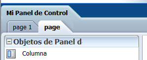 Panel de control. Se debe seleccionar el icono de editar cuadro de mando para desplegar la edición del tablero.