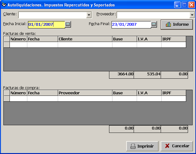 SoftPyme - Manual del programa InterTPV - 51/69 8.10.- Cómo obtener un informe de impuestos repercutidos y soportados para declarar a Hacienda.